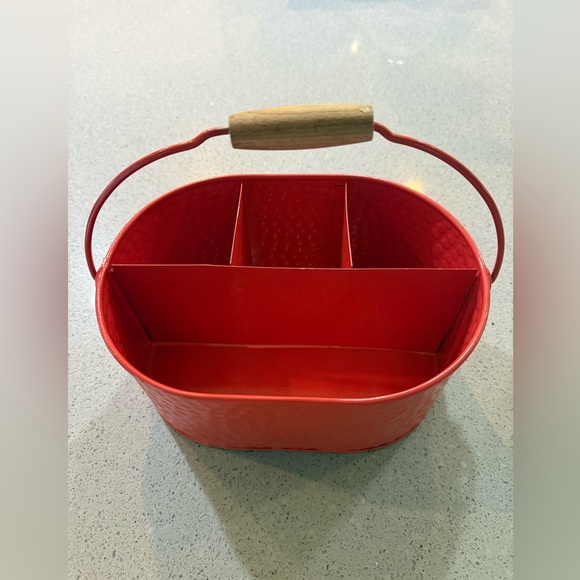 Hammered Metal Coral Kitchen Utensil Holder - Picture 7 of 11